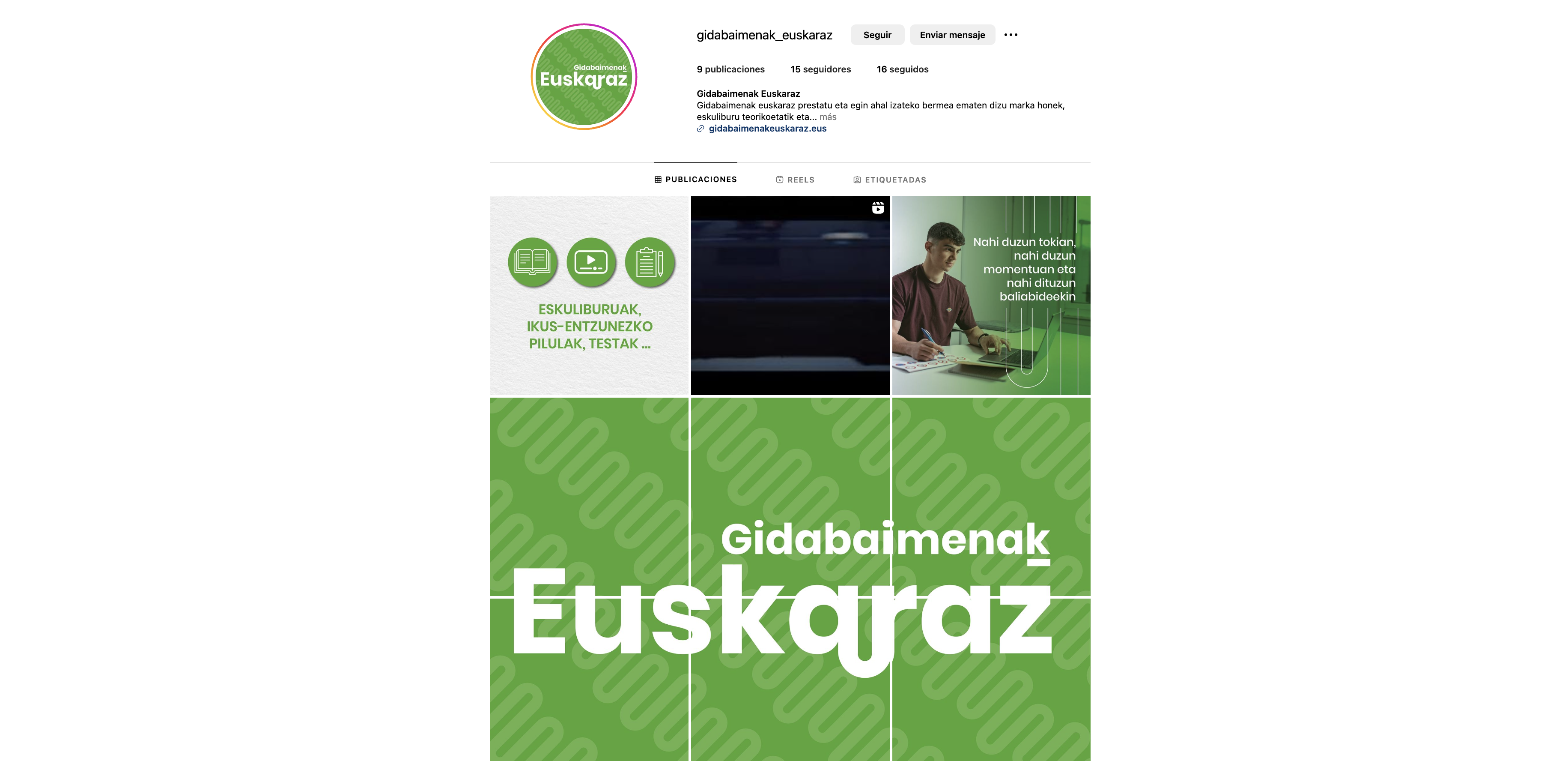 Gidabaimenak Euskaraz, orain Instagramen!