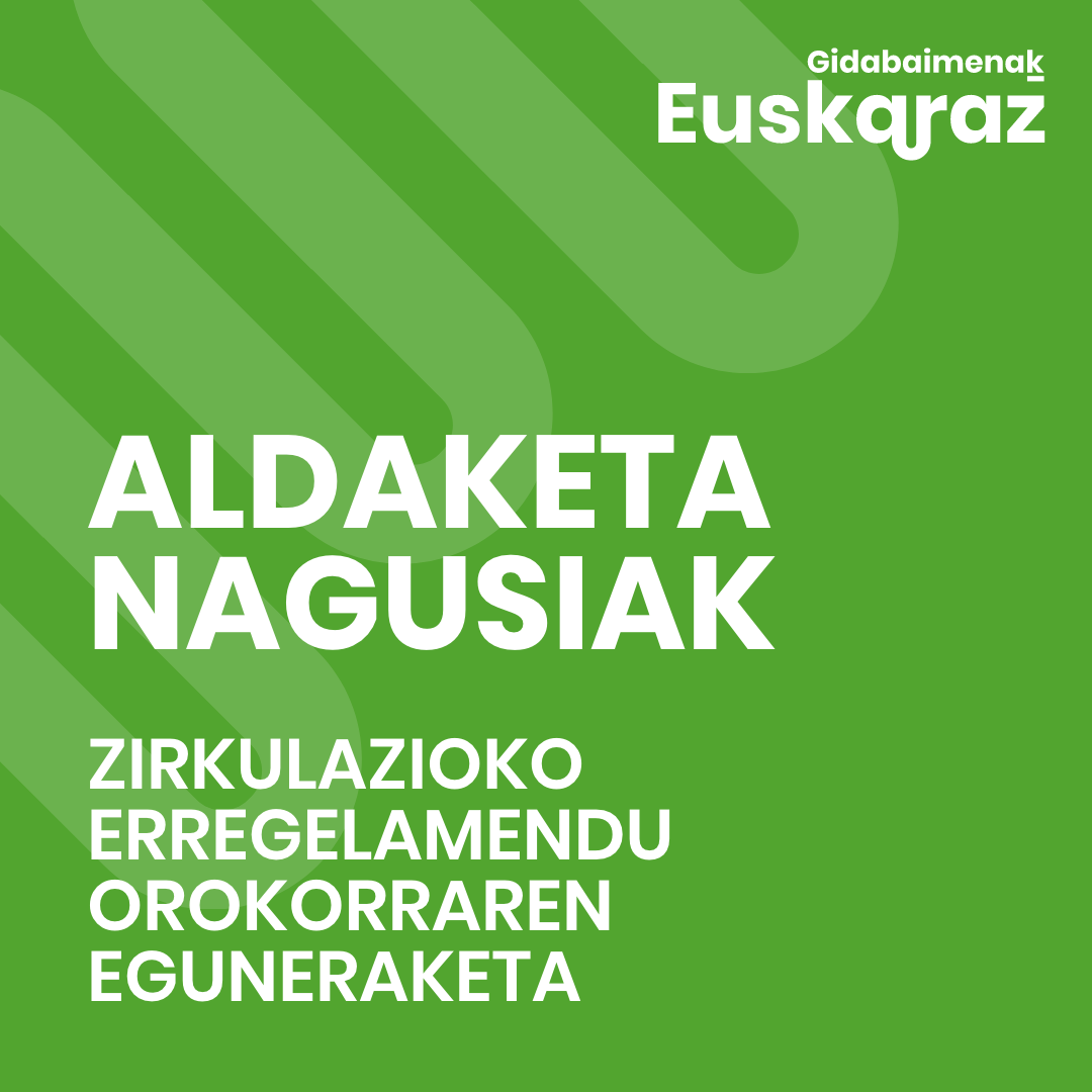 Zirkulazio arau berriak urriaren 1etik aurrera: hauek dira aldaketa nagusiak